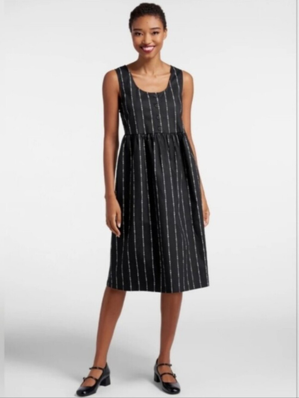 NWT Black Friday Bone Stripes Cotton Dress
